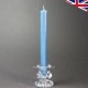 20cm Traditional Drawn Teal Rustic Dinner Candles